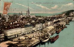 Rouen - Quays Seen from of the Transporter - CPA
