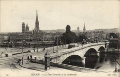 Rouen CPA the bridge Crow and the cathedral