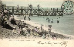 Dieppe CPA the beach and the pier