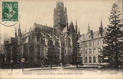 CPA Rouen Square Saint ouen Abside of the church Dimensions Northern