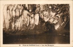 Well of padirac CPA Lake of the bouquets