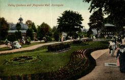 Grande Bretagne Great BRitain CPA Valley gardens and Magnesia Well s Harrogate