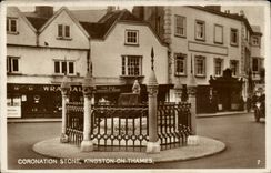 The United Kingdom Great britain CPA Coronation stone Kingston one Thames