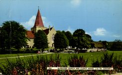 Great Britain MODERN CARD Alfriston church and Clergy Covers sham