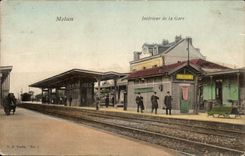 Melun - Interior of the Station - CPA