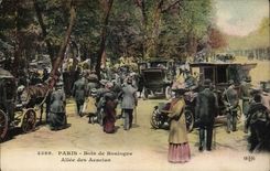 Paris 16 arrondissement - Bois de Boulogne - Allee des Acacias automobile - CPA 