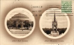 The United Kingdom Great BRitain CPA London London Albert Hall Albert memorial
