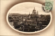 The United Kingdom Great Britain CPA Bird' S eye view City off London