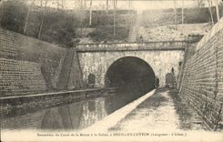 Underground of the Al the Marne canal in the Saone has Huilly Cotton CPA