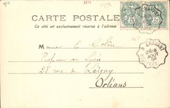 Voutenay close Arcy on Cure CPA the bridge and the tower of the clock