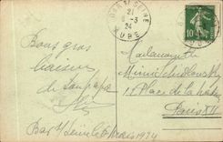 Bar on Seie CPA a corner of the Seine mills the bridge and the church Saint Etienne (millet)