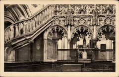 Troyes CPA the jube and the church Sainte Madeleine