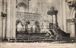 Interior Troyes CPA of the church Sainte madeleine the jube work of Jean Guaide