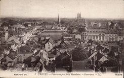 Troyes - Panorama taken of the Madeleine - CPA