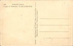 Troyes - the Church Sainte Madeleine - Jube - CPA