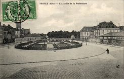 Troyes - the Garden of the Prefecture - CPA