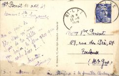 Saint Benoit on the Seine CPA Road of mergey