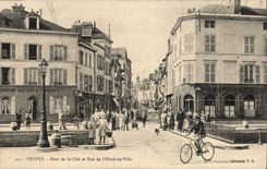 Troyes CPA bridge of quotes and street of the town hall