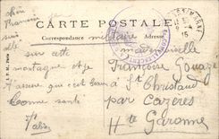 Stab auf Paddel CPA der BergSainte Deutsche