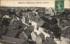 Romilly on the Seine - Panorama west coast CPA