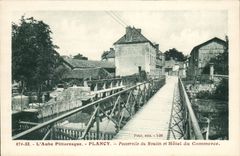 Plancy CPA Steg der Muhl- und Hotelwerbung