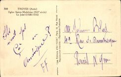 Troyes CPA Church Sainte Madeleine the jube