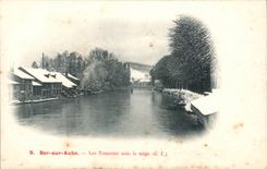 Bar on Paddle - Tanneries under Snow - CPA
