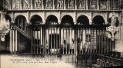 Villemaur - wood Jube carves CPA