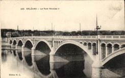 Orleans - the Bridge Nicolas II - bridge - CPA