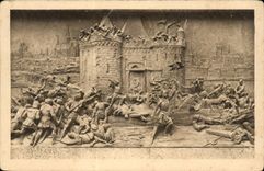 Low Orleans CPA relief of Statue of Jeanne of arc by Vital Dubray