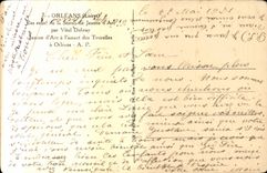 Low Orleans CPA relief of Statue of Jeanne of arc by Vital Dubray