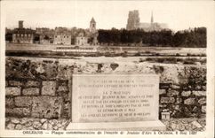 Orleans CPA Commemorative plate of Entering of Jeanne of arc has Orleans May 8th 1429