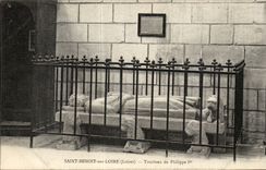 Saint Benoit on the Loire CPA Tomb of Philippe 1st