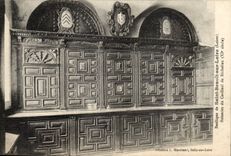 Basilica of Saint Benoit on the Loire CPA Woodworks of the cardinal of Richelieu