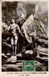 CPA Jeanne of arc wounded with the combat of Orleans May 6th 1429