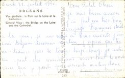 Orleans CPA View the bridge on the Loire and the cathedral