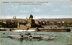 CPA Koblenz Provinzialdenkaml Kaiser Wilhelms I Das Deutsches Eck 