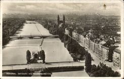 CPA Munchen Isarpartie put Maximilianskirche