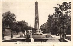 Mulhouse CPA War memorial of the Great War