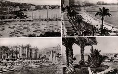 Cannes CPA the port the Small cross palate of the festival Garden of the casino