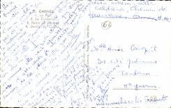 Cannes CPA the port the Small cross palate of the festival Garden of the casino