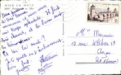 Nett - die Nacht - in Meer gehen - CPA