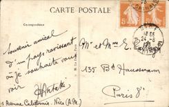 Nettes CPA Hotel von Frankreich kommt die Palmen