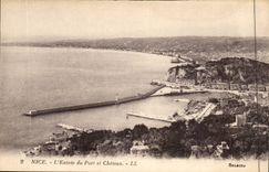 Nettes CPA Hereinkommen des Hafens und des Schlosses