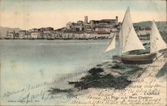 Cannes CPA the beach and the Mount Knight