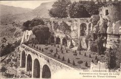 Gourdon CPa Exkursion mit den Kehlen der Wolf Garten des alten Schlosses