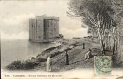 Cannes CPA the old castle St Honorat