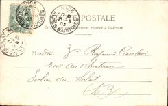 Cannes CPA the beach and the mount Knight