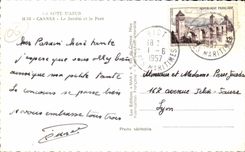 Cannes CPA the garden and the port