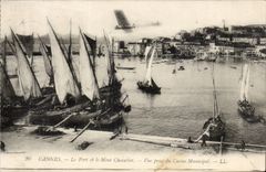 Cannes CPA the port and the mount Knight